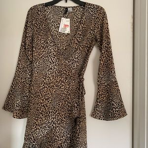 Leopard wrap dress